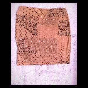 Tan & Black Mini Skirt